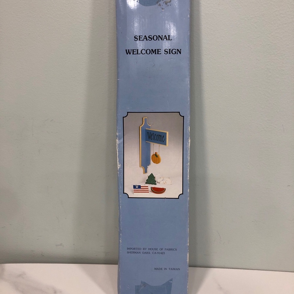Seasonal Welcome Sign Wall Decor - Light Blue